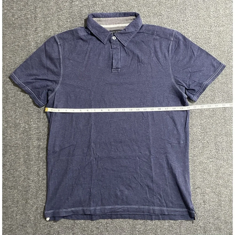 Banana Republic Fitted Pima Polo Shirt Mens Large Blue Short Sleeve S/719486-04
